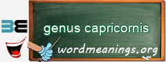 WordMeaning blackboard for genus capricornis